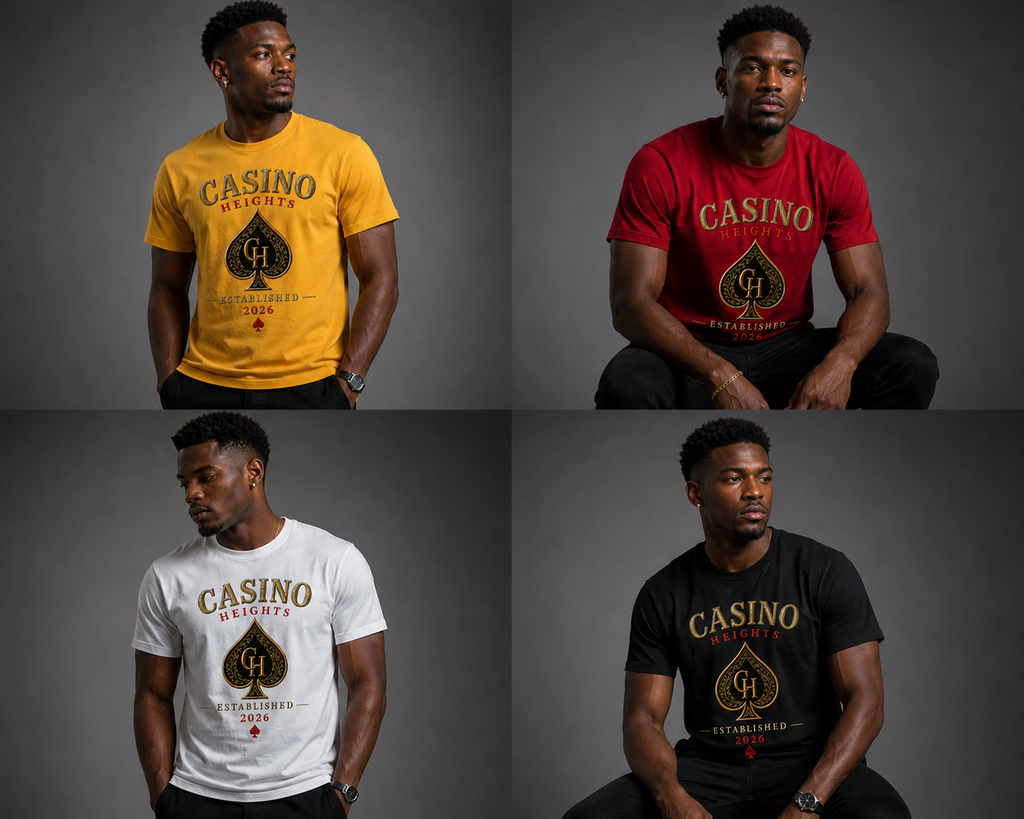 Casino Heights Established 2026 Graphic Tee – Black