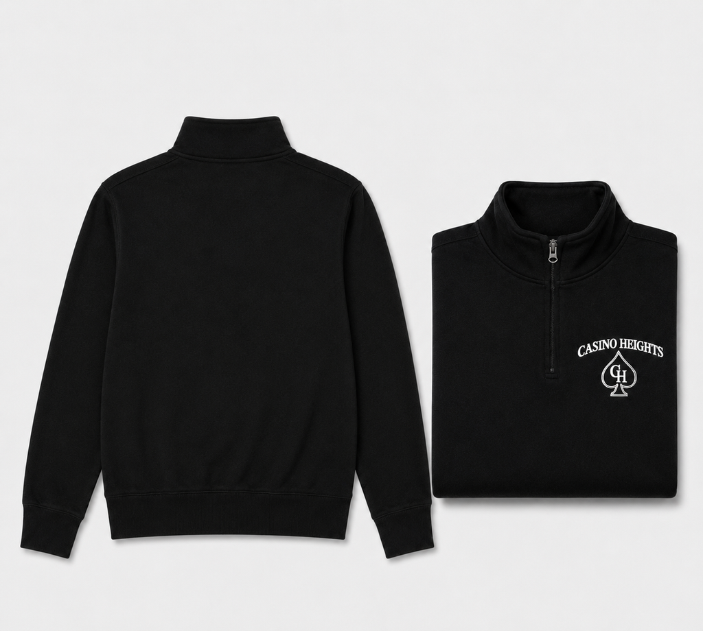 Casino Heights Quarter Zip - Black