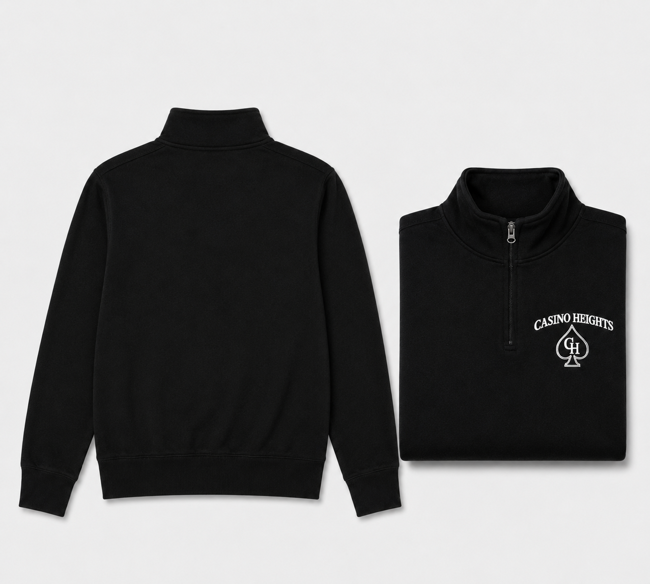 Casino Heights Quarter Zip - Black