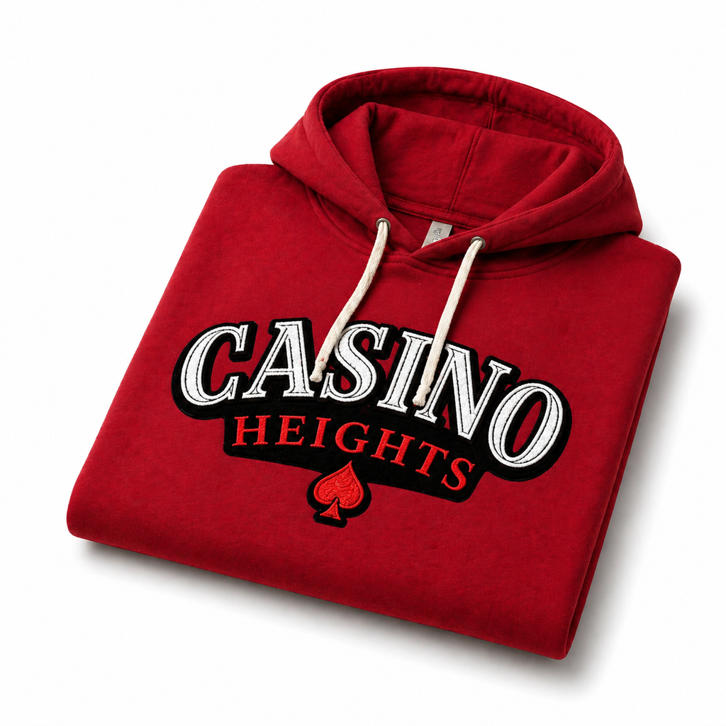 Casino Heights Classic Logo Hoodie – Red