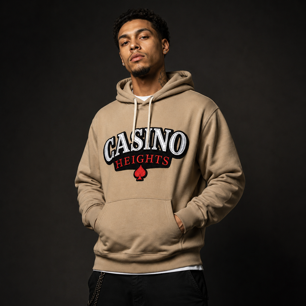Casino Heights Classic Logo Hoodie - Tan