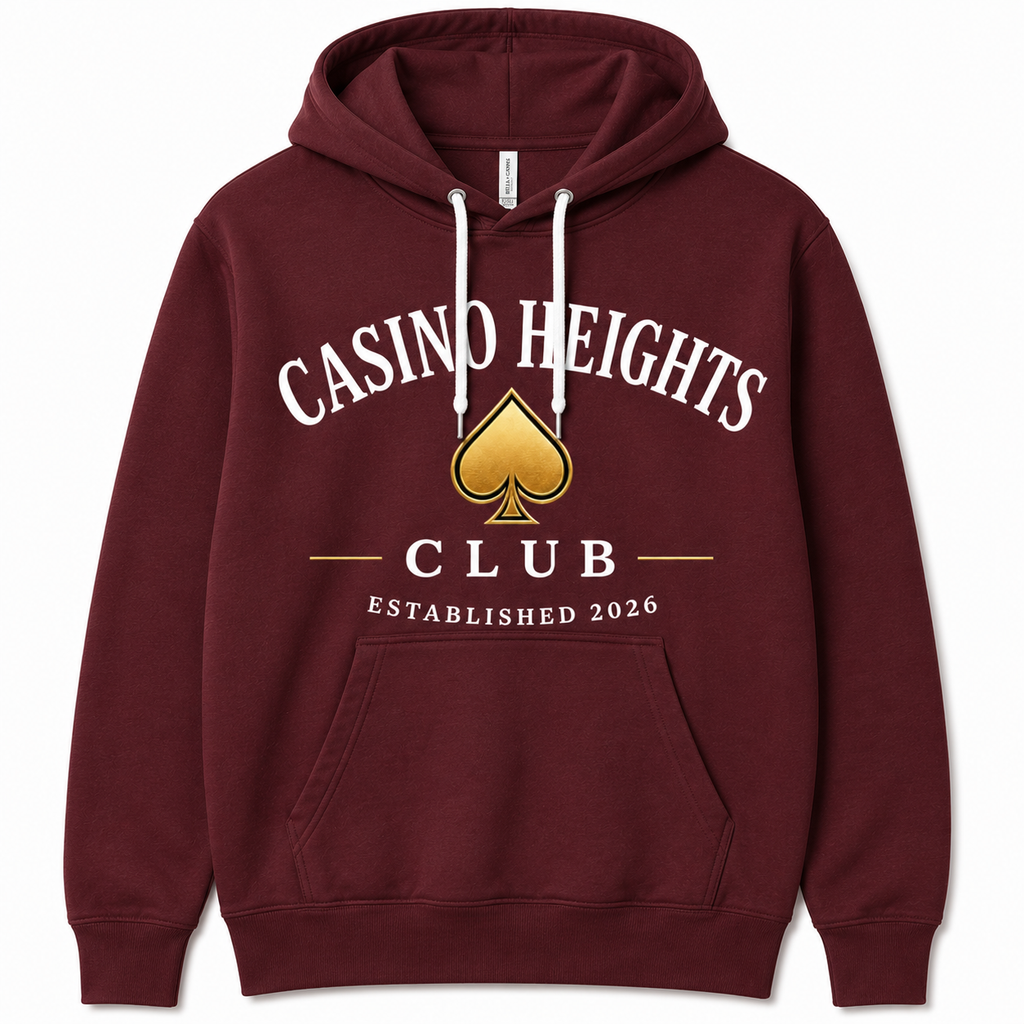 Maroon Casino Heights Club Hoodie