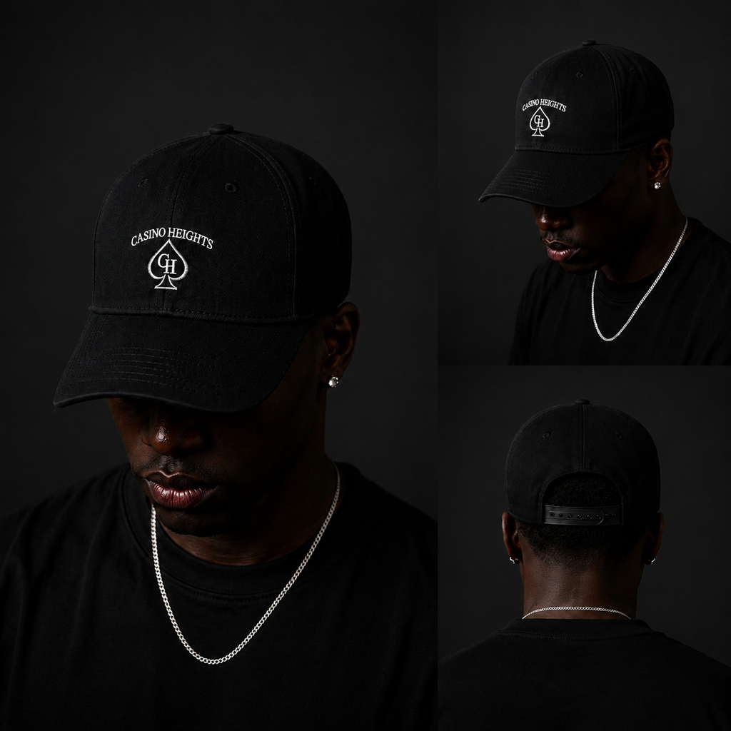 Casino Heights Spade Hat Black