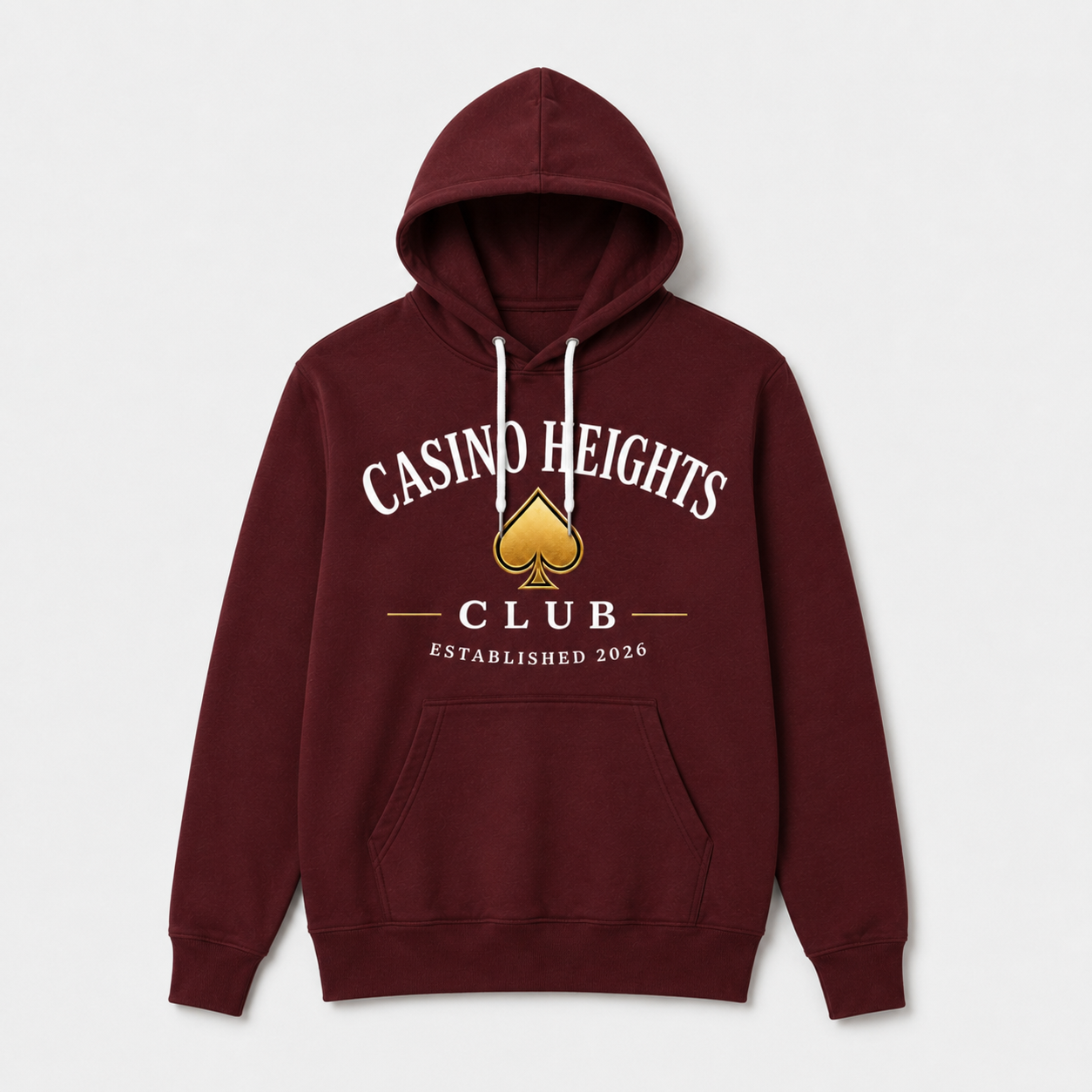 Maroon Casino Heights Club Hoodie