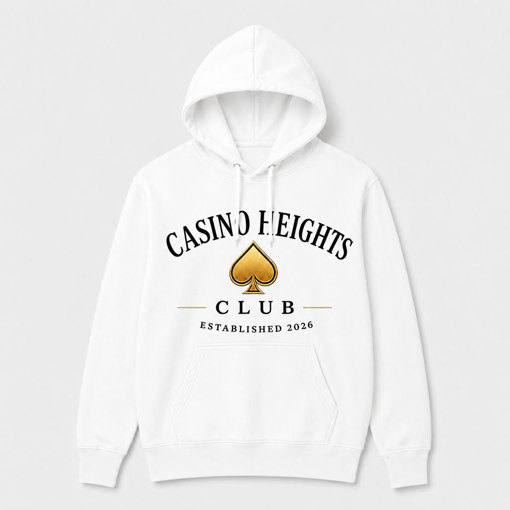 White Casino Heights Club Hoodie