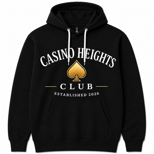 Black Casino Heights Club Hoodie