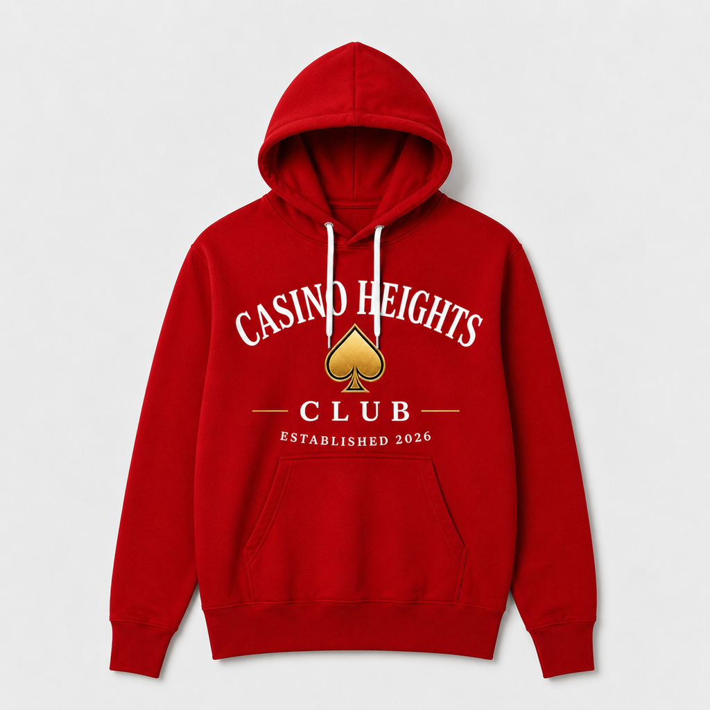 Red Casino Heights Club Hoodie