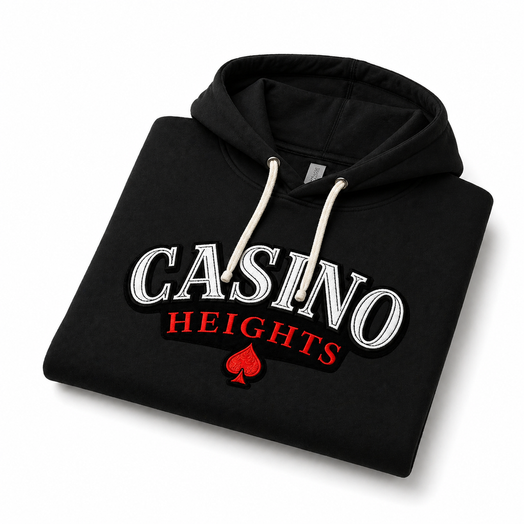 Casino Heights Classic Logo Hoodie – Black