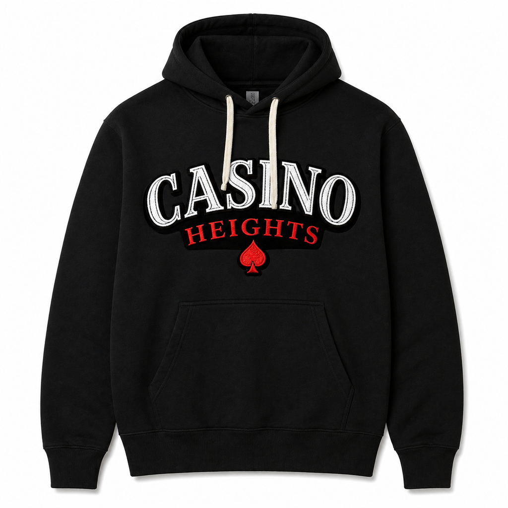 Casino Heights Classic Logo Hoodie – Black