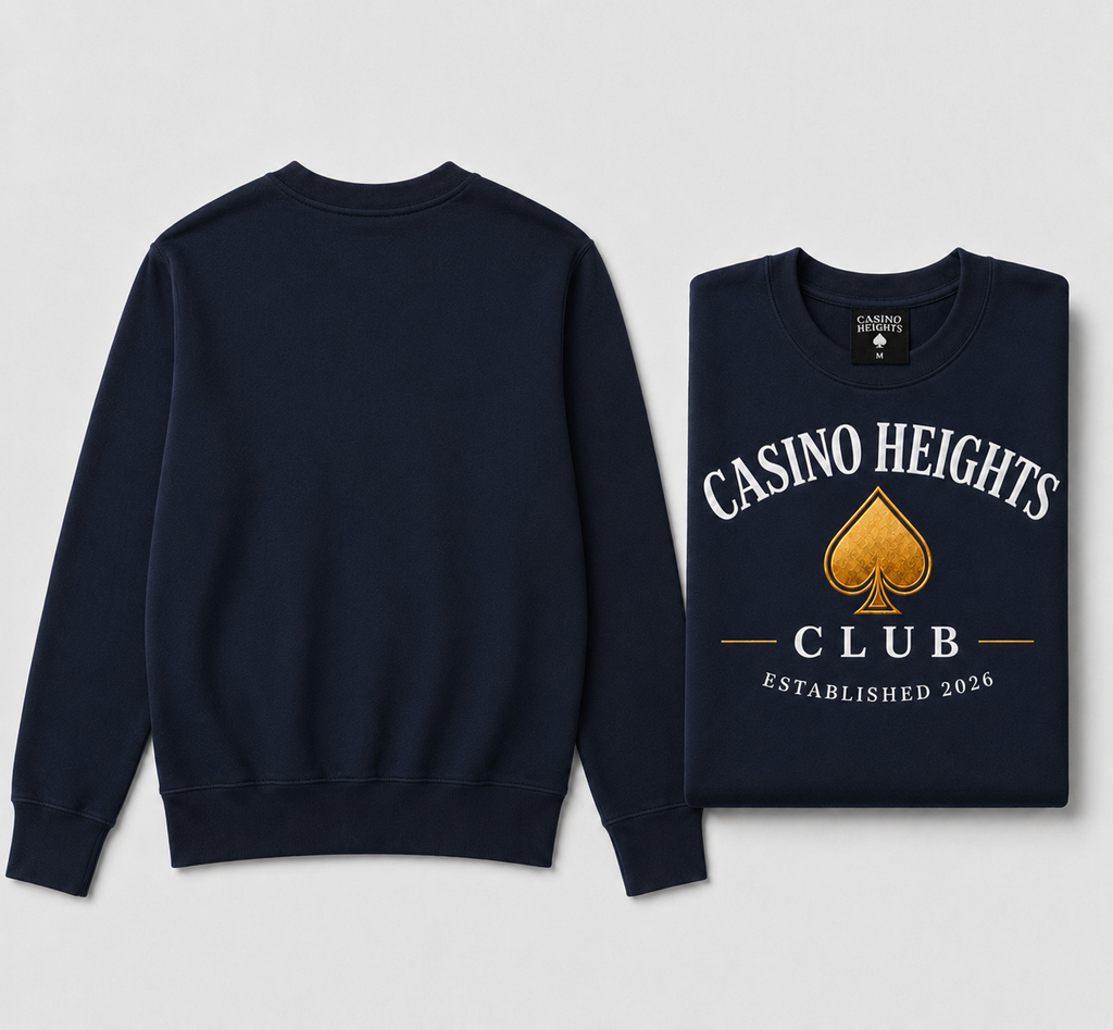 Casino Heights Club Navy Blazer Crewneck Sweatshirt