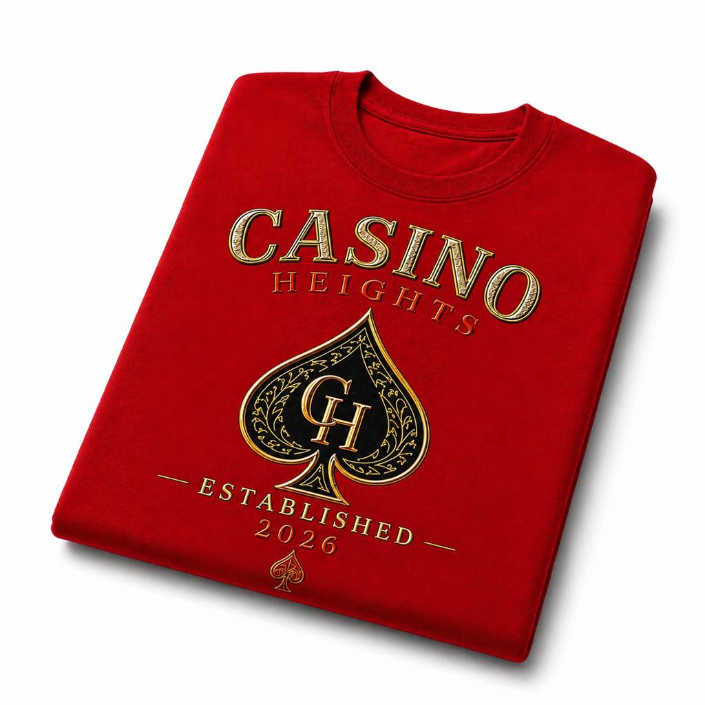 Casino Heights Established 2026 Graphic Tee – Red