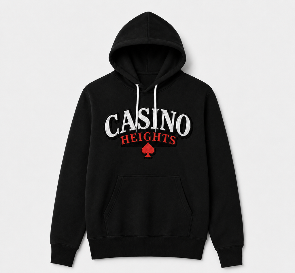Casino Heights Classic Logo Hoodie – Black
