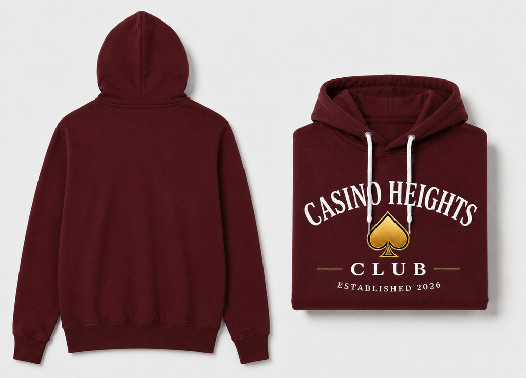 Maroon Casino Heights Club Hoodie