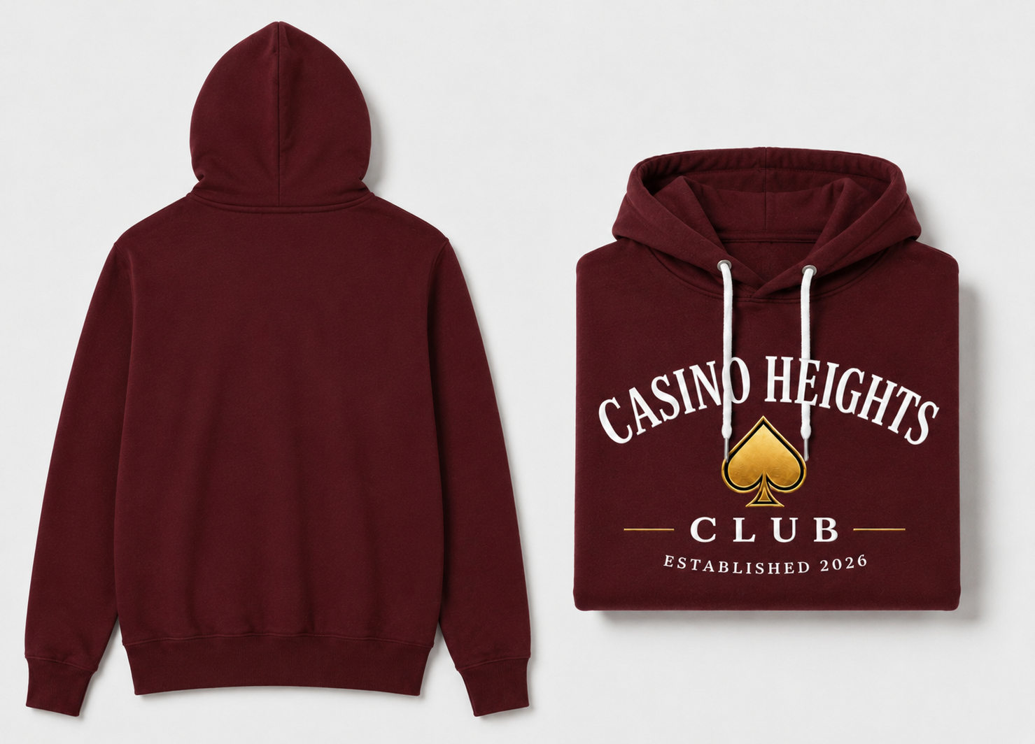 Maroon Casino Heights Club Hoodie