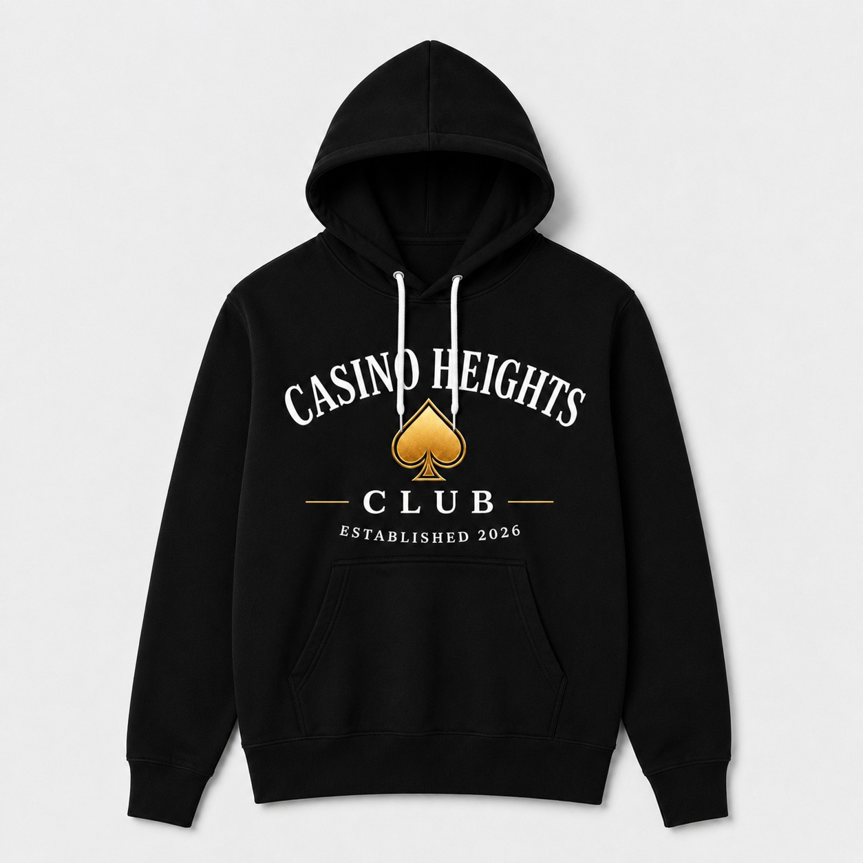 Black Casino Heights Club Hoodie