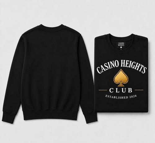 Black Casino Heights Club Crewneck Sweatshirt