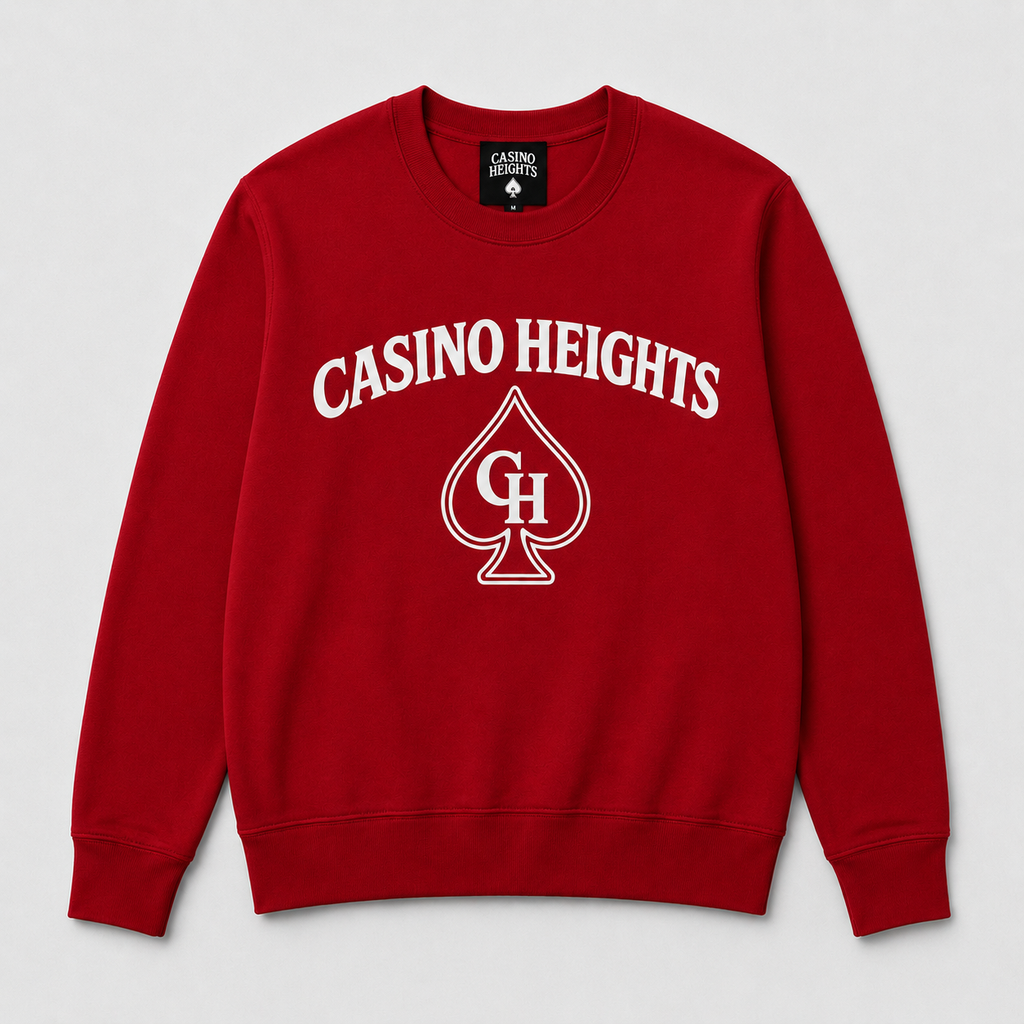 Casino Heights Staple Crewneck - Cardinal